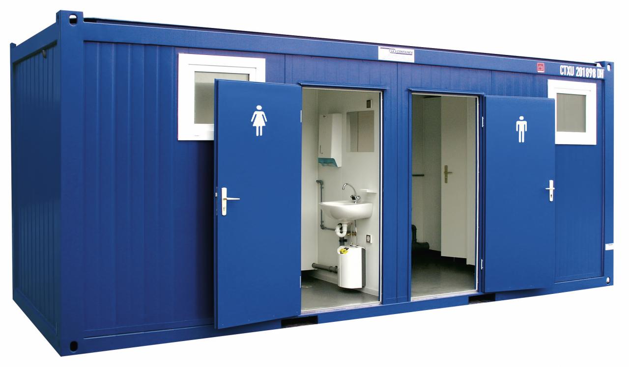 20 Fuss Damen / Herren WC- Container, fabrikneu – Bild 1