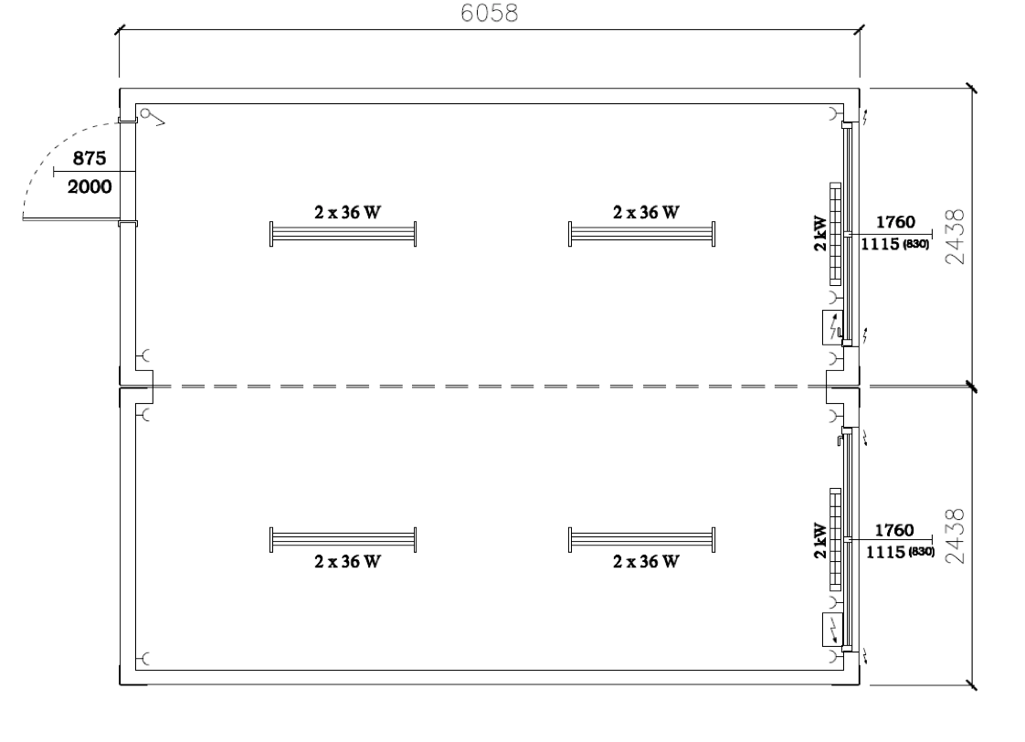 20 Fuss Duo- Bürocontaineranlage, fabrikneu – Bild 2