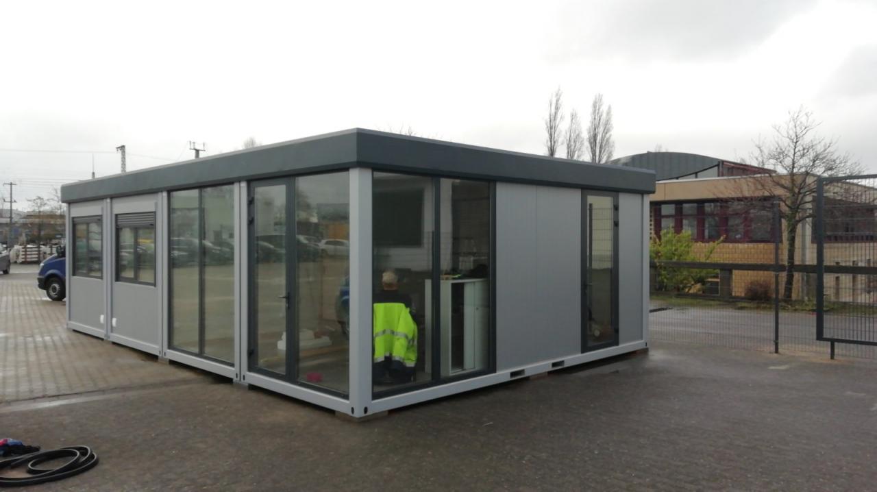 4-fach Bürocontaineranlage mit Attika – Bild 1