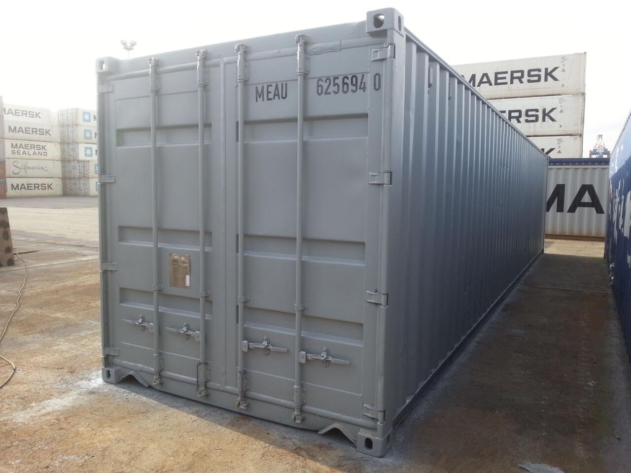 40 Fuss See- Lagercontainer, gebraucht, neu lackiert – Bild 1