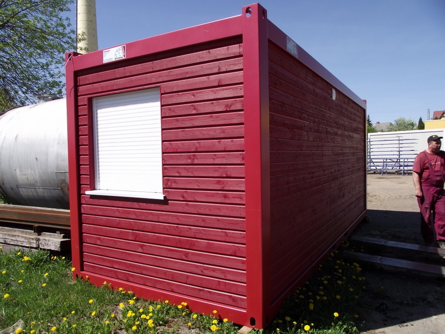 Bürocontainer mit Holzverkleidung – Bild 1