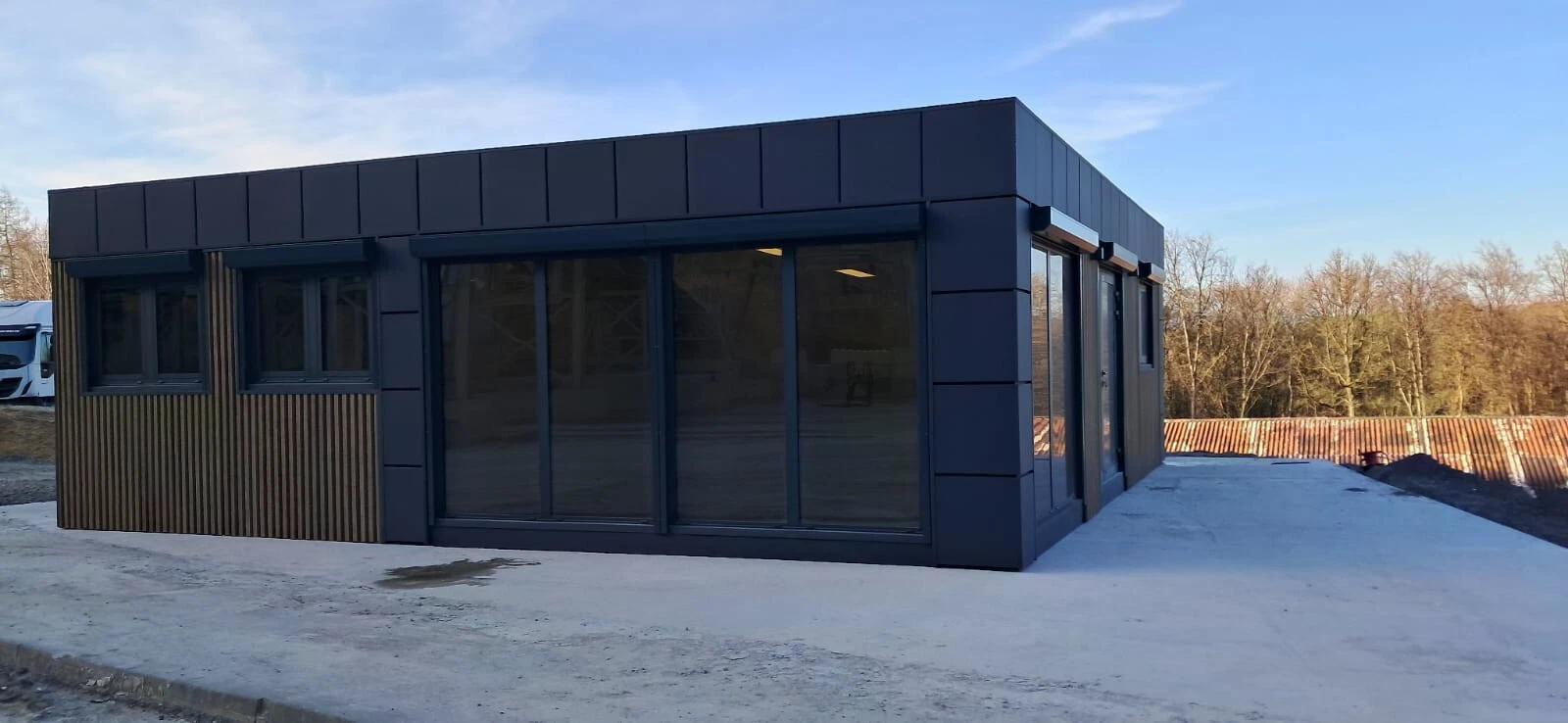 9 × 9 m Bürocontaineranlage, gebraucht – Ansicht 3