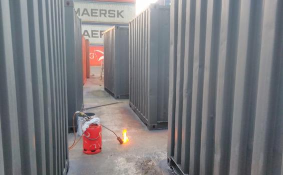 20 Fuss Lagercontainer gebraucht, neu lackiert
