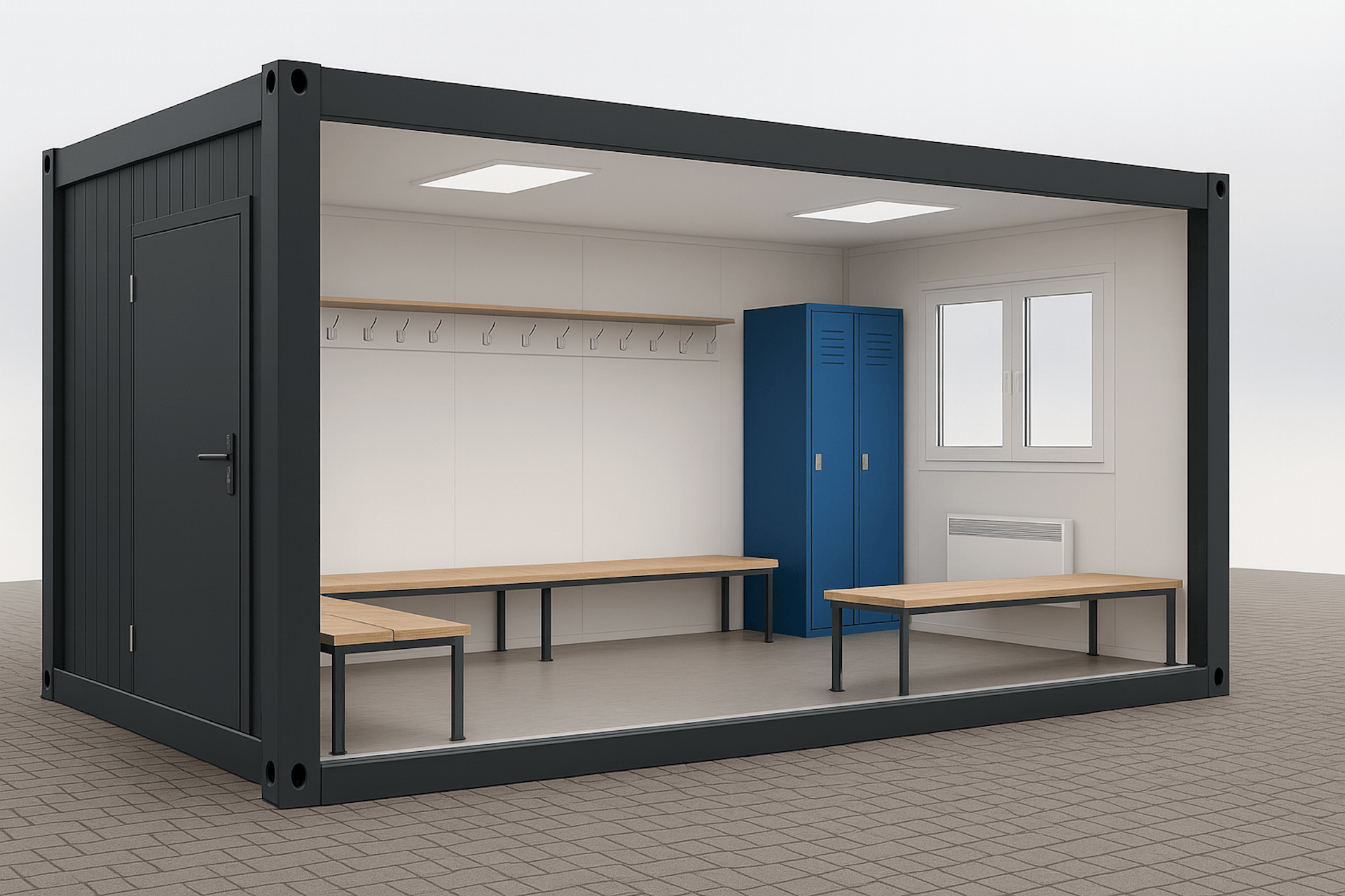 Umkleidecontainer für Teams und Vereine