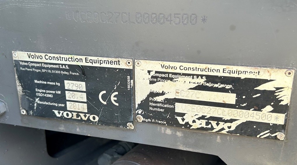 Volvo EC27C Kompaktbagger – Ansicht 11